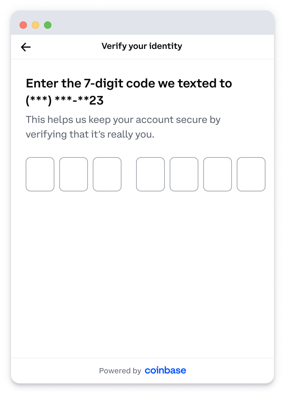 Go through 2FA again and enter the 7-digit code.